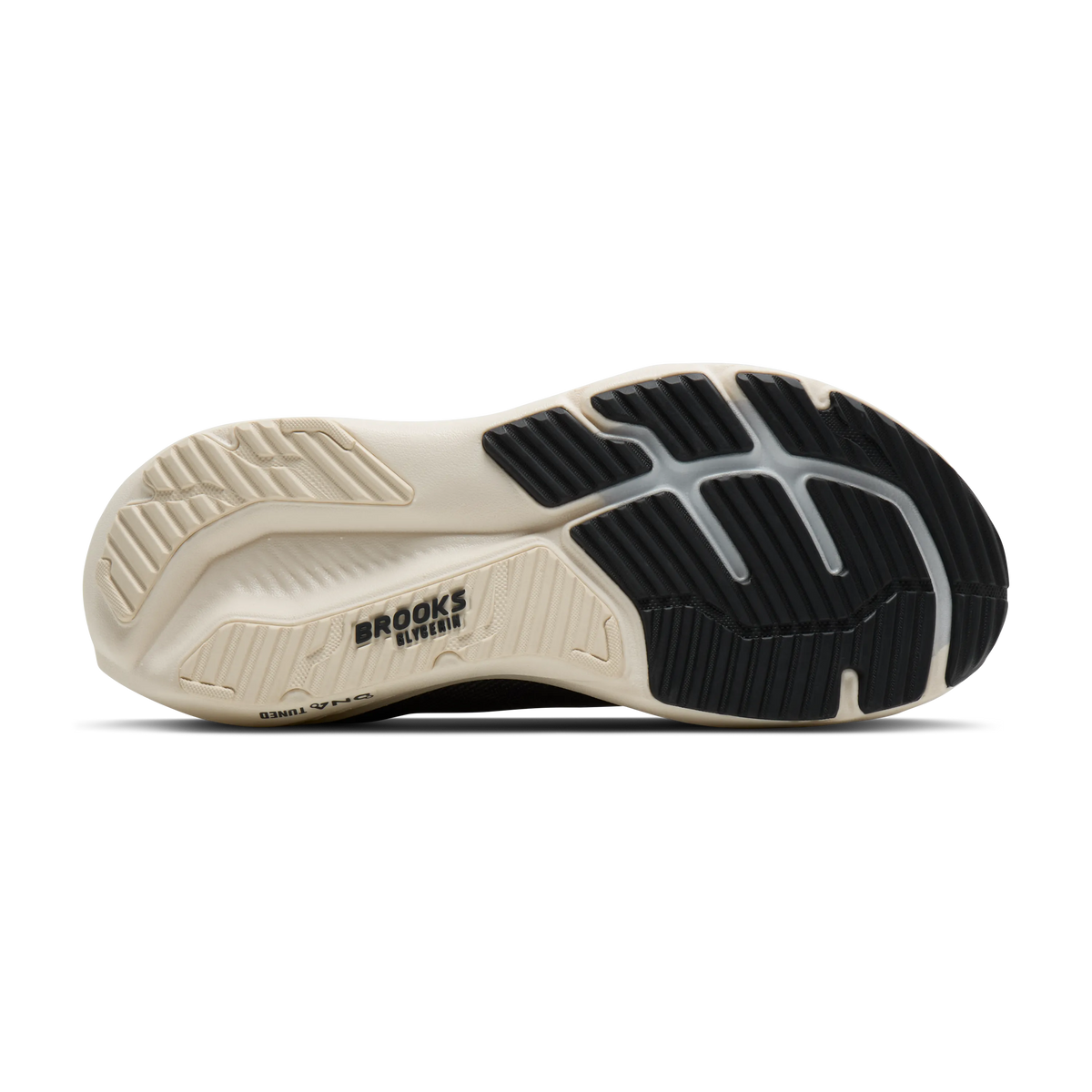 Brooks Glycerin 23 men's running shoe in Turbulence/Ebony/Clear, bottom view (image 5).