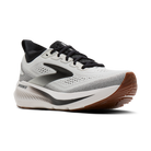 Brooks Glycerin 23 men's running shoe in White/Black/Gum, lateral view (image 1).
