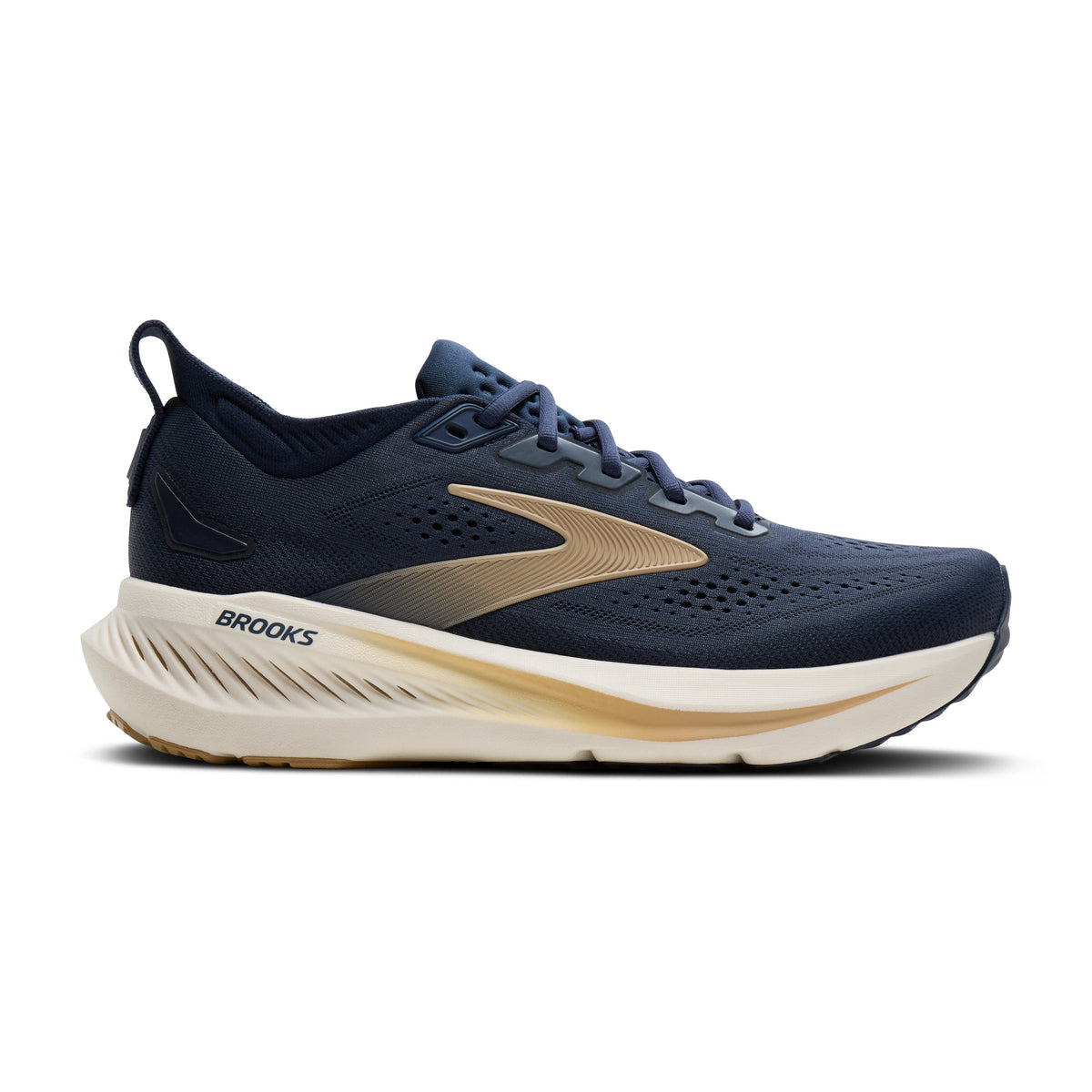 Brooks Glycerin 23 men's running shoe in Blue/Spellbound/Starfish, lateral view (image 2).