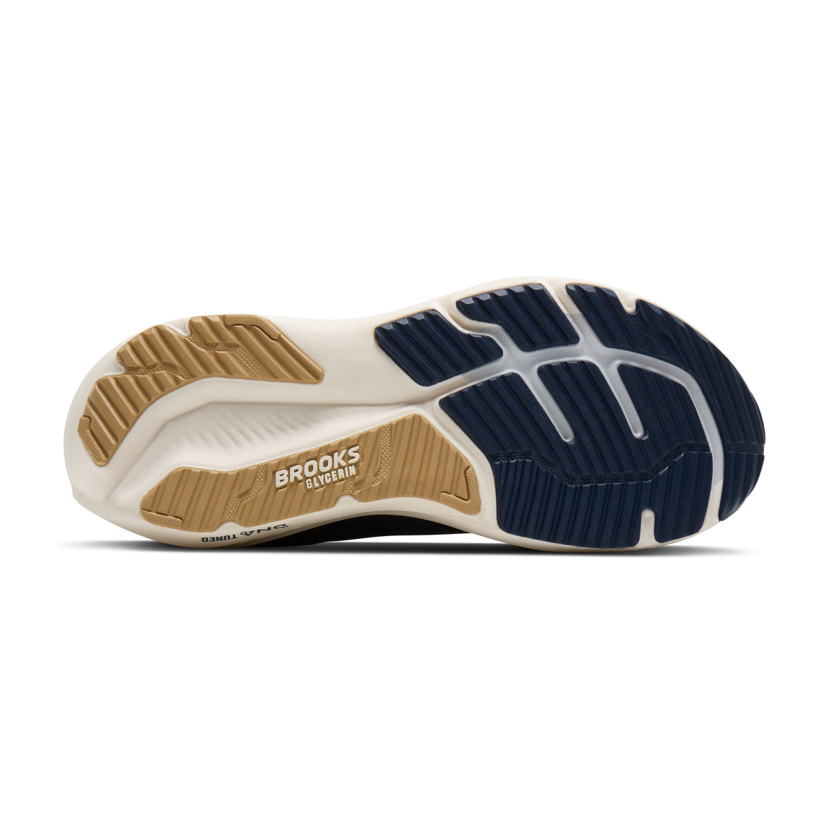 Brooks Glycerin 23 men's running shoe in Blue/Spellbound/Starfish, bottom view (image 5).