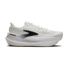 Men's Brooks Glycerin Max 2. White upper. White midsole. Lateral view.