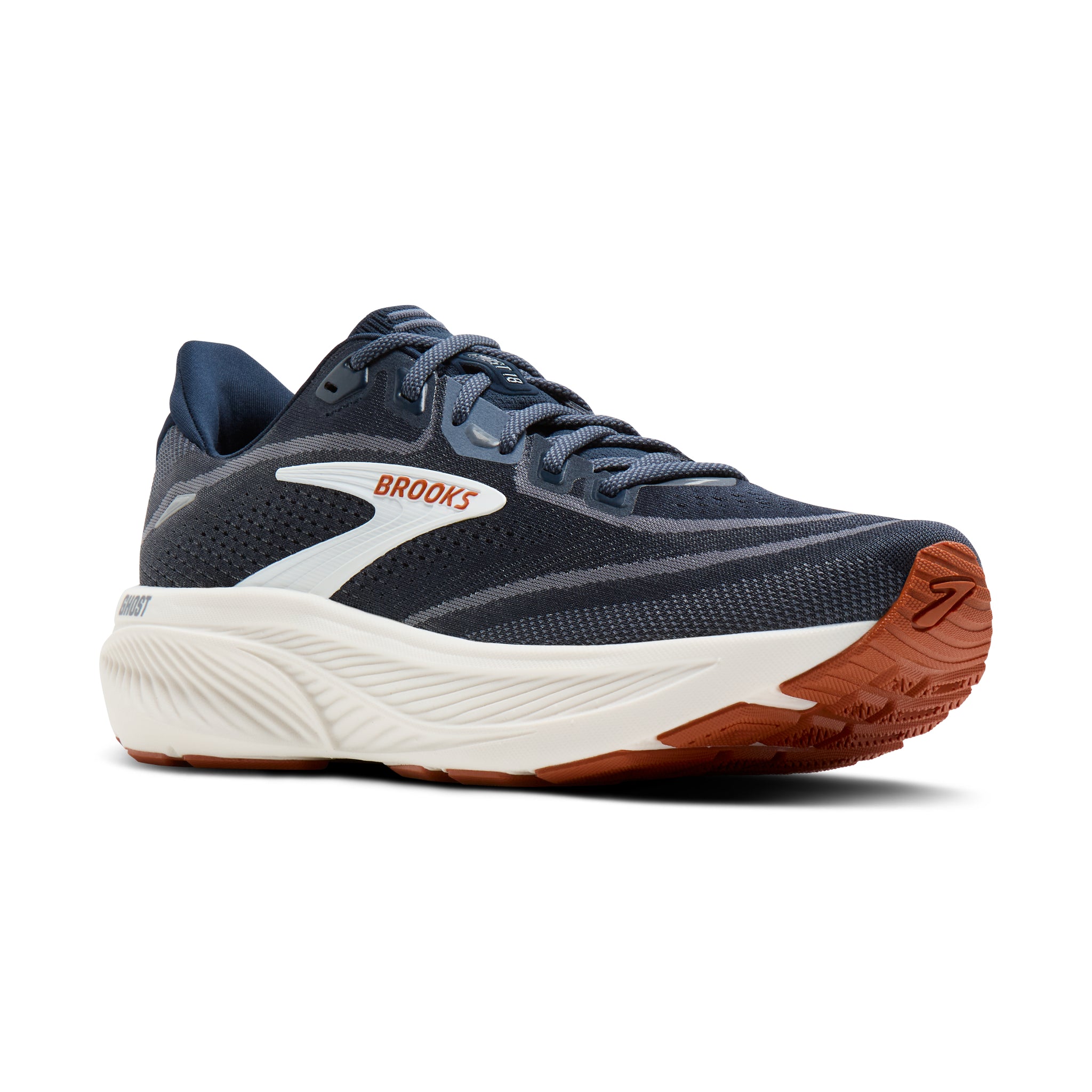Brooks | Ghost 18 | Men's | Navy Blazer/Red Earth/Blue