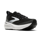 Men's Brooks Glycerin GTS 23. Black upper. White midsole. Lateral view.