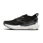 Men's Brooks Glycerin GTS 23. Black upper. White midsole. Medial view.