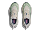 Women's Hoka Skyflow. Alabaster/Vintage Green. Top view.