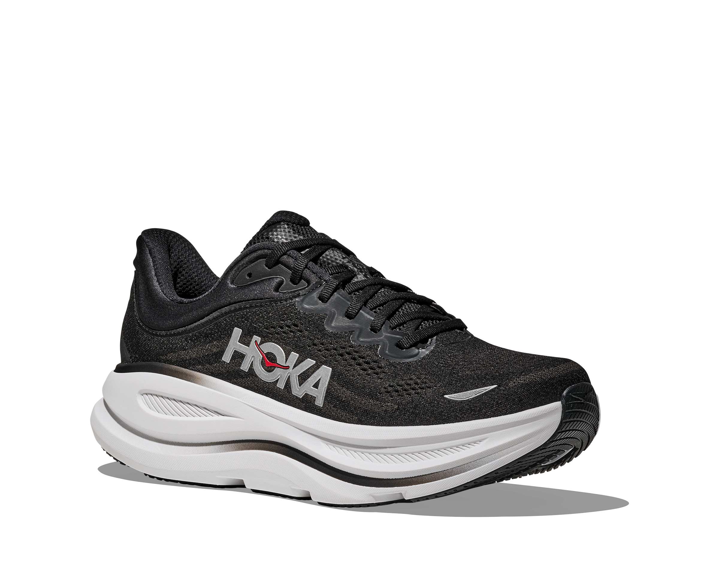 Hoka | Bondi 9 | Men's | Black/Vermillion – Confluence Running Company Hoka | Bondi 9 | Men's | Black/Vermillion – Confluence Running Company