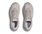 Men's Hoka Clifton 10. Light Grey upper. White midsole. Top view.