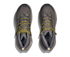 Men's Hoka Kaha GTX 3. Grey upper. Grey midsole. Top view.