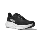 Men's HOKA Arahi 8 in Black/White, lateral view.