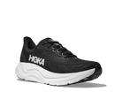 Men's HOKA Arahi 8 in Black/White, lateral view.