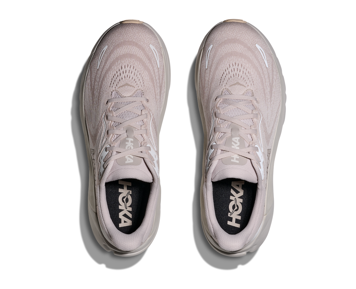 Men's HOKA Arahi 8 in Grout/Putty, top view.