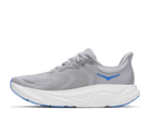 Men's Hoka Arahi 8. Grey upper. White midsole. Medial view.