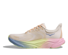 Women's HOKA Arahi 8 in Alabaster/Tangerine Glow, medial view.
