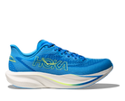 Men's HOKA Mach 7 in Virtual Blue/Soft Cobalt, lateral view.