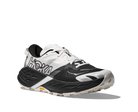 Men's Hoka Speedgoat 7. White/Black upper. Black midsole. Lateral view.