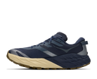 Men's HOKA Speedgoat 7 in Varsity Navy/Barley Flour, medial view.