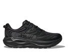 Men's Hoka Gaviota 6. Black upper. Black midsole. Lateral view.