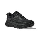Men's Hoka Gaviota 6. Black upper. Black midsole. Lateral view.
