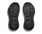 Men's Hoka Gaviota 6. Black upper. Black midsole. Bottom view.