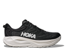 Men's Hoka Gaviota 6. Black upper. White midsole. Lateral view.