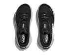 Men's Hoka Gaviota 6. Black upper. White midsole. Top view.