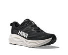 Men's Hoka Gaviota 6. Black upper. White midsole. Lateral view.