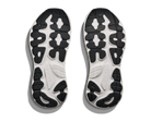 Men's Hoka Gaviota 6. Black upper. White midsole. Bottom view.