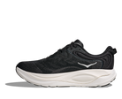 Men's Hoka Gaviota 6. Black upper. White midsole. Medial view.