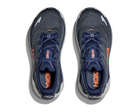 Men's Hoka Gaviota 6. Dark Blue/Grey upper. White midsole. Top view.
