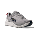 Men's Hoka Gaviota 6. Grey upper. White midsole. Lateral view.