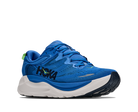 Men's Hoka Gaviota 6. Blue upper. White midsole. Lateral view.