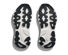 Women's Hoka Gaviota 6. Black upper. White midsole. Bottom view.