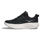 Women's Hoka Gaviota 6. Black upper. White midsole. Medial view.
