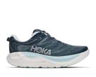 Women's Hoka Gaviota 6. Dark Navy upper. White midsole. Lateral view.