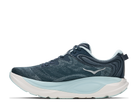 Women's Hoka Gaviota 6. Dark Navy upper. White midsole. Medial view.