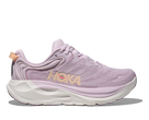 Women's Hoka Gaviota 6. Lilac upper. White midsole. Lateral view.