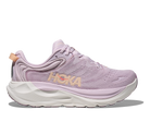 Women's Hoka Gaviota 6. Lilac upper. White midsole. Lateral view.