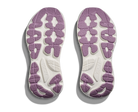 Women's Hoka Gaviota 6. Lilac upper. White midsole. Bottom view.