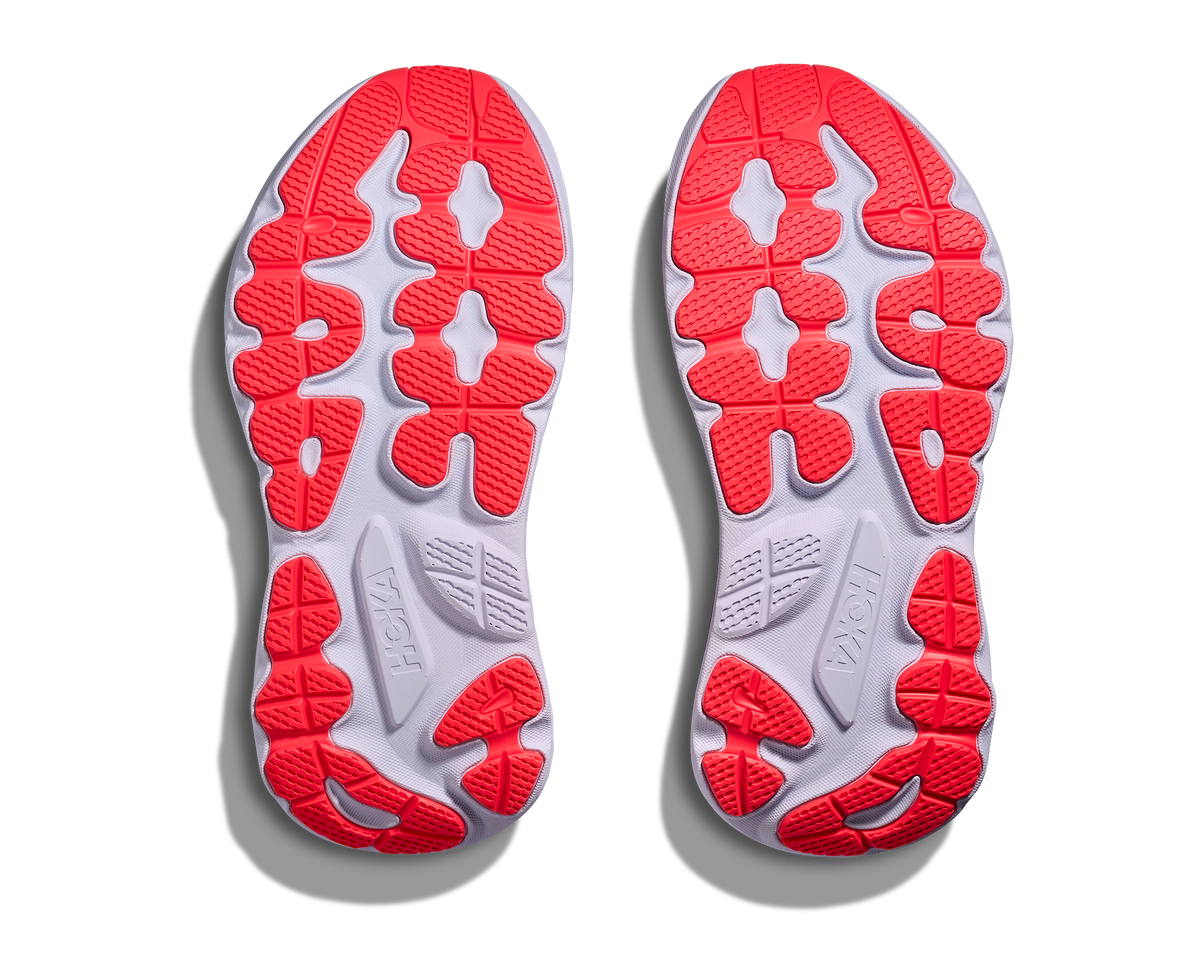 Women's Hoka Gaviota 6. Dark Navy upper. Light Grey midsole. Bottom view.