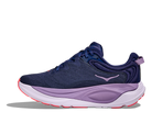 Women's Hoka Gaviota 6. Dark Navy upper. Light Grey midsole. Medial view.
