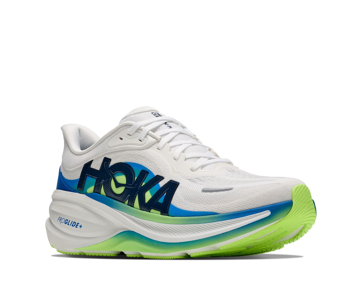 Men's HOKA Clifton Pro in Frost/Virtual Blue, lateral view.