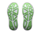 Women's HOKA Clifton Pro in Cosmic Grey/Neon Yuzu, outsole view.