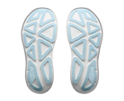 Women's Hoka Clifton Pro. Light Blue upper. White midsole. Bottom view.