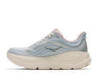 Women's Hoka Bondi 9. Light Blue upper. Off White midsole. Medial view.