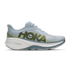 Men's HOKA Clifton Pro in Mineral Blue/Sprouted Green, lateral detail view.