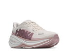 Women's HOKA Clifton Pro in Alabaster/Pink Opal, lateral view.