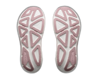 Women's HOKA Clifton Pro in Alabaster/Pink Opal, outsole view.