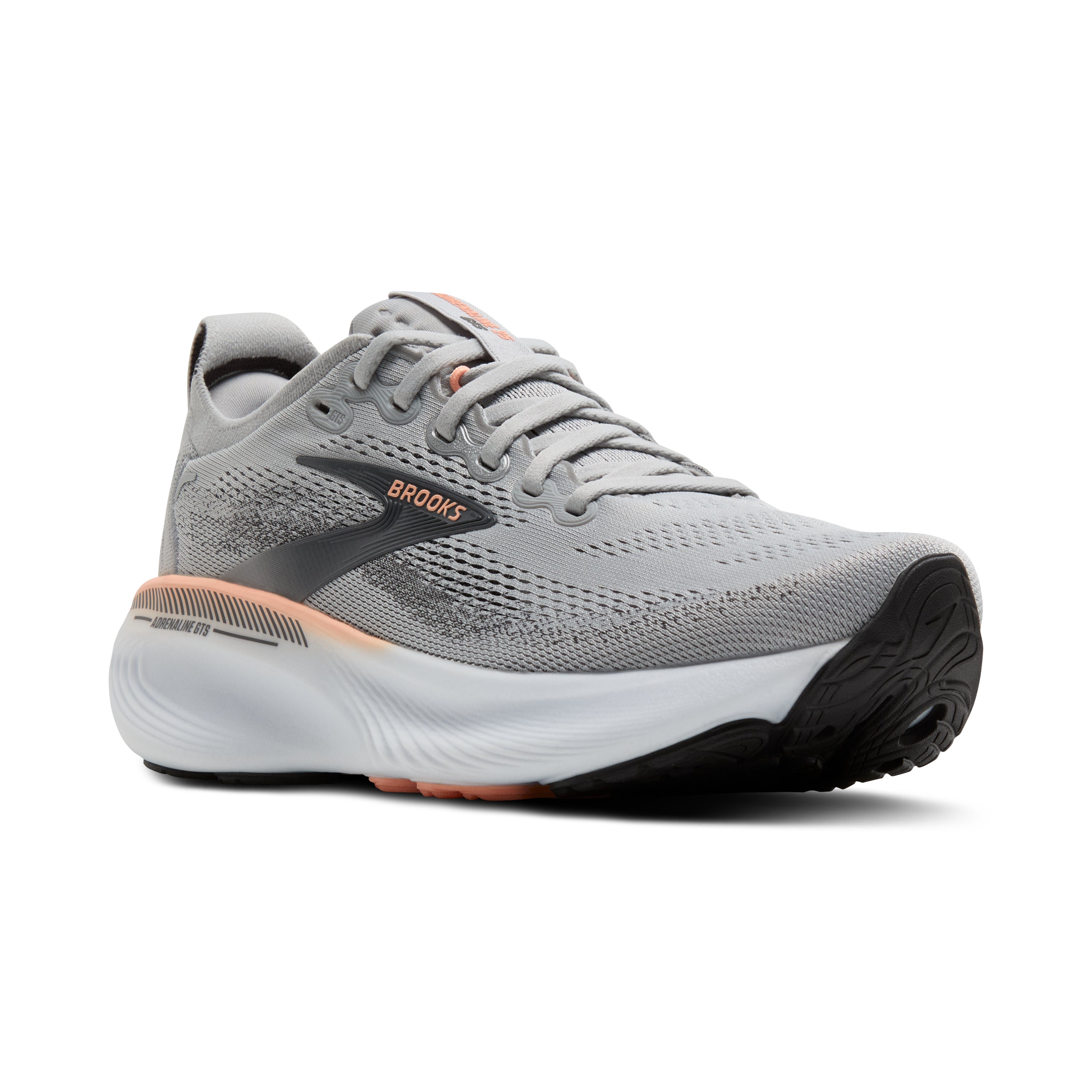 Brooks | Adrenaline GTS 25 | Women's | Grey/Blackened Pearl/Coral