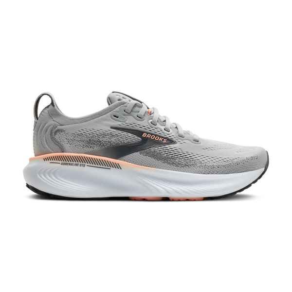 Brooks | Adrenaline GTS 24 | Women's | Grey/Blackened Pearl/Coral