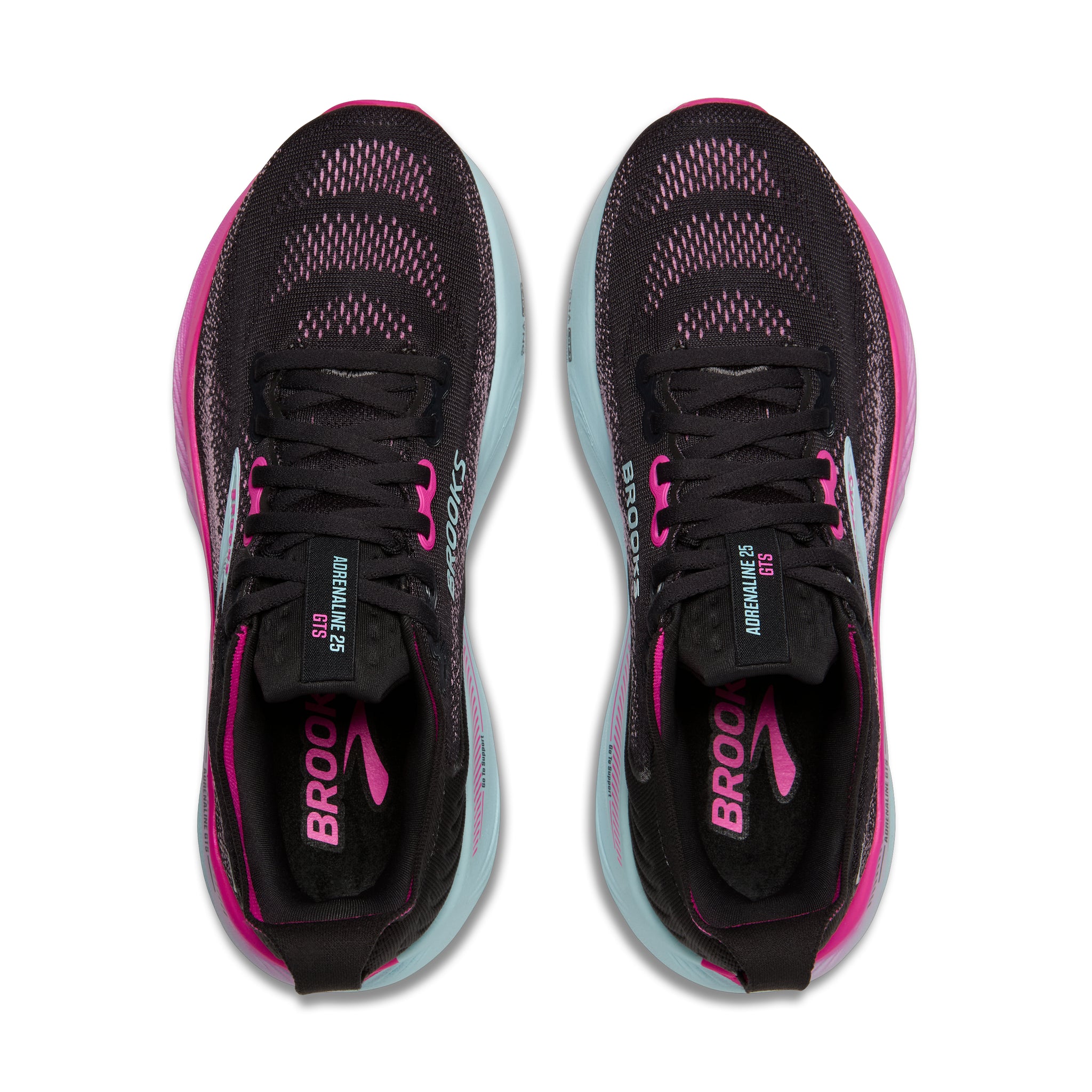 Brooks | Adrenaline GTS 25 | Women's | Black/Cyber Pink/Iced Aqua